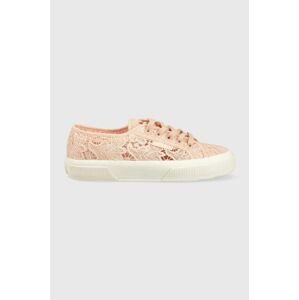 Tenisky Superga 2750 MACRAME dámske, ružová farba, S81219W