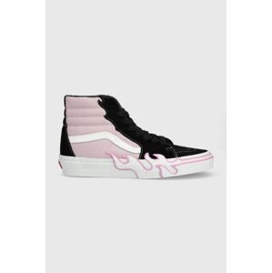 Tenisky Vans SK8-Hi Flame dámske, ružová farba, VN0005UJLLC1