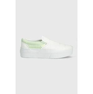 Tenisky Vans Classic Slip-On Stackform dámske, biela farba, VN0A7Q5RBGN1