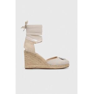 Espadrilky Liu Jo DAMITA 04 béžová farba, na kline, SA3091TX30750513