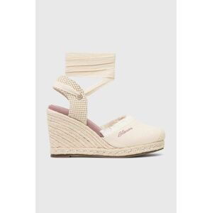 Espadrilky Blauer Wells béžová farba, na kline, S3WELLS01