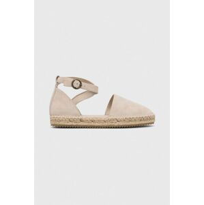 Semišové espadrilky Marc O'Polo béžová farba, 303 15613801 303 LL2M3044