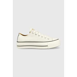 Tenisky Converse Chuck Taylor All Star Lift OX dámske, biela farba, A03829C