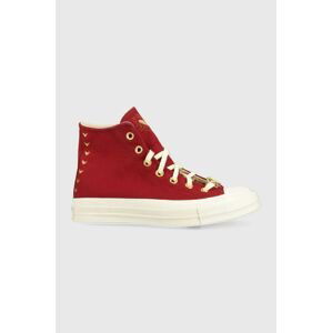 Tenisky Converse Chuck 70 HI dámske, bordová farba, A03931C