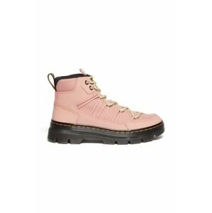 Členkové topánky Dr. Martens Buwick W dámske, ružová farba, na plochom podpätku, DM30855329