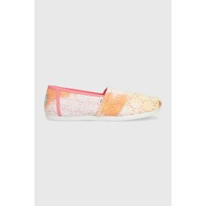 Espadrilky Toms Alpargata oranžová farba