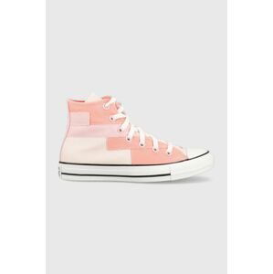 Tenisky Converse Chuck Taylor All Star Patchwork dámske, ružová farba, A06024C