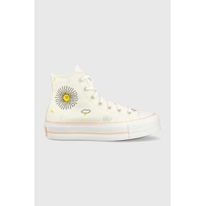 Tenisky Converse Chuck Taylor All Star Lift HI béžová farba, A03516C