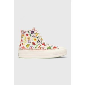 Tenisky Converse Chuck Taylor All Star Lift HI dámske, biela farba, A06063C