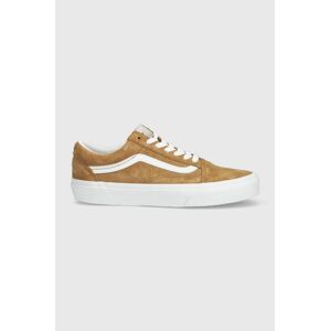 Semišové tenisky Vans Old Skool hnedá farba, VN0A5KRSTBN1