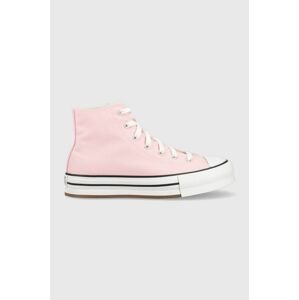 Tenisky Converse Chuck Taylor All Star Eva Lift dámske, ružová farba, A04354C