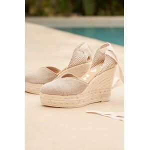 Espadrilky Manebi Heart-Shaped Wedge Espadrilles béžová farba, O 7.1 WH