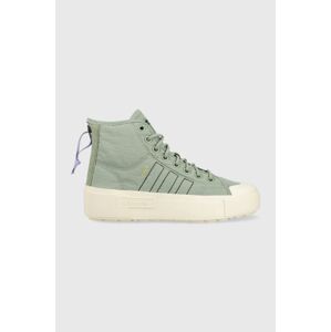 Tenisky adidas Originals Nizza Bonega X W HQ6042-SILGRN/BLK, dámske, zelená farba