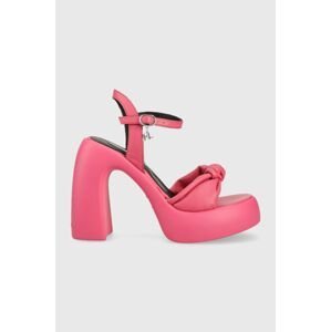 Sandále Karl Lagerfeld ASTRAGON HI ružová farba, KL33715