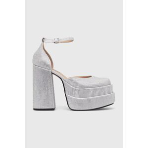 Lodičky Steve Madden Charlize-R strieborná farba, na podpätku, SM11002257