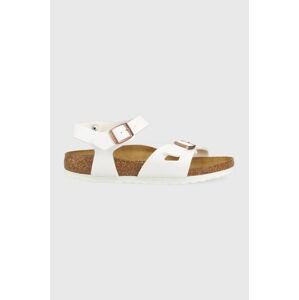 Detské sandále Birkenstock Rio biela farba