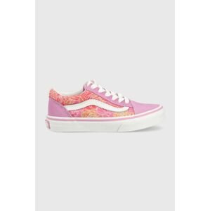 Detské tenisky Vans UY Old Skool ROSE MPINK fialová farba