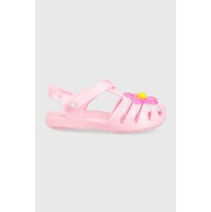 Detské sandále Crocs ISABELLA CHARM SANDAL ružová farba