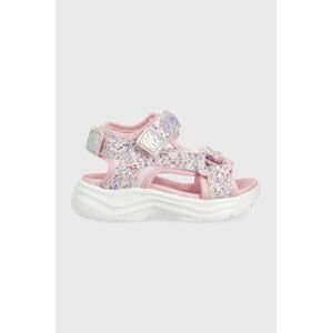 Detské sandále Skechers Glimmer Kicks Glittery Glam ružová farba