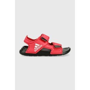 Detské sandále adidas ALTASWIM C červená farba