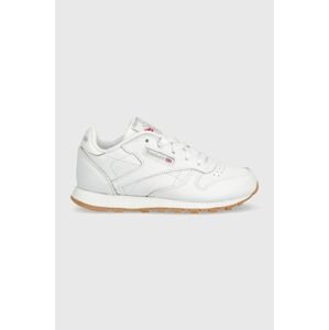 Detské kožené tenisky Reebok Classic CLASSIC LEATHER biela farba