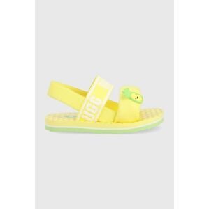 Detské sandále UGG žltá farba