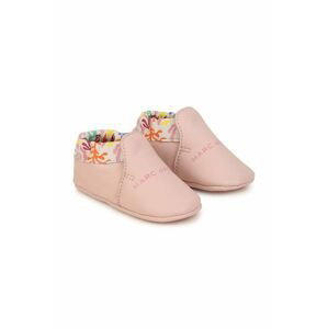 Kožené topánky pre bábätká Marc Jacobs ružová farba