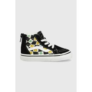 Detské tenisky Vans TD SK8 Hi Zip MELT BLACK čierna farba