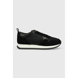 Tenisky Calvin Klein LOW TOP LACE UP MESH MONO čierna farba, HM0HM00909