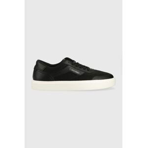 Tenisky Calvin Klein LOW TOP LACE UP KNIT čierna farba, HM0HM00922