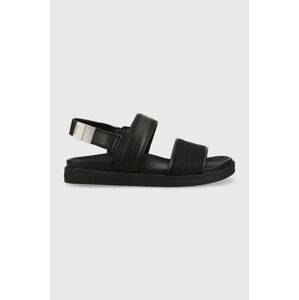 Sandále Calvin Klein BACK STRAP SANDAL MONO JQ pánske, čierna farba, HM0HM00970