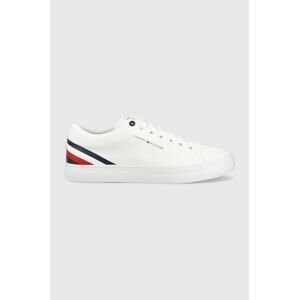 Tenisky Tommy Hilfiger TH HI VULC CORE LOW STRIPES biela farba, FM0FM04735