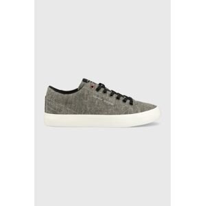 Tenisky Tommy Hilfiger TH HI VULC CORE LOW CHAMBRAY hnedá farba, FM0FM04738