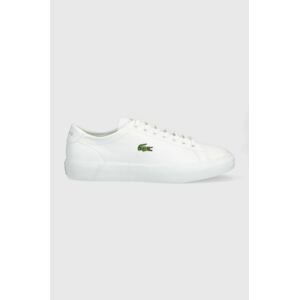 Kožené tenisky Lacoste GRIPSHOT biela farba, 41CMA0014