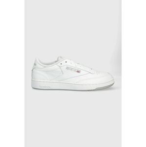 Kožené tenisky Reebok Classic Club C FZ6011-WH/WH/PG3, biela farba,