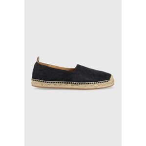 Semišové espadrilky BOSS Madeira tmavomodrá farba, 50493016