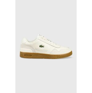 Kožené tenisky Lacoste x Netflix T-Clip Leather Trainers béžová farba, 45SMA0134