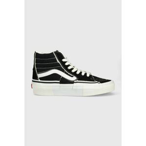 Tenisky Vans SK8-Hi Reconstruct čierna farba, VN0005UK6BT1