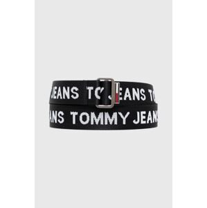 Opasok Tommy Jeans pánsky, čierna farba