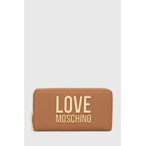 Peňaženka Love Moschino dámsky, hnedá farba