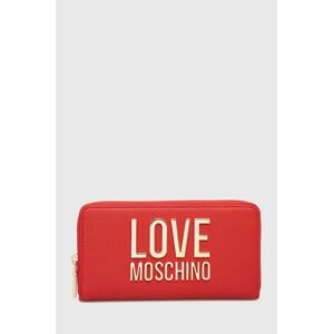 Peňaženka Love Moschino dámsky, červená farba