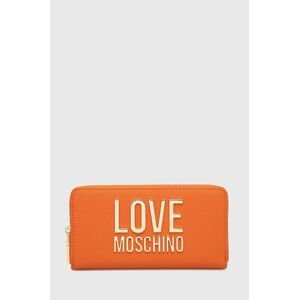 Peňaženka Love Moschino dámsky, oranžová farba