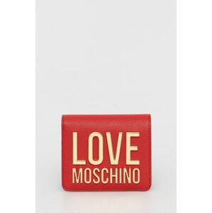 Peňaženka Love Moschino dámsky, červená farba