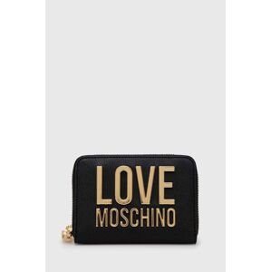 Peňaženka Love Moschino dámsky, čierna farba