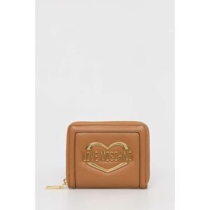 Peňaženka Love Moschino dámsky, hnedá farba