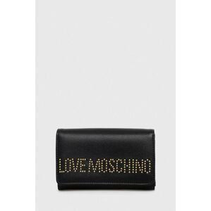 Peňaženka Love Moschino dámsky, čierna farba