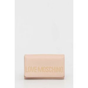 Peňaženka Love Moschino dámsky, béžová farba