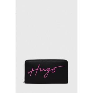 Peňaženka HUGO dámsky, čierna farba
