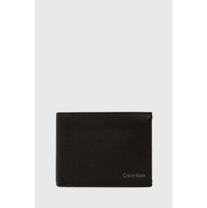Kožená peňaženka Calvin Klein pánsky, hnedá farba