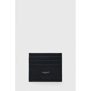 Kožené puzdro na karty Aeronautica Militare tmavomodrá farba